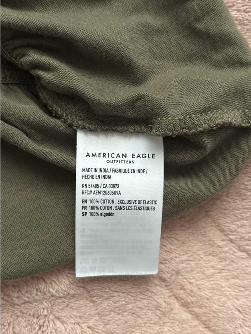 100%Cotton American Eagle Outfitters Olive Green Ruffled Peplum Cropped Tank Top - Picture 3 of 4